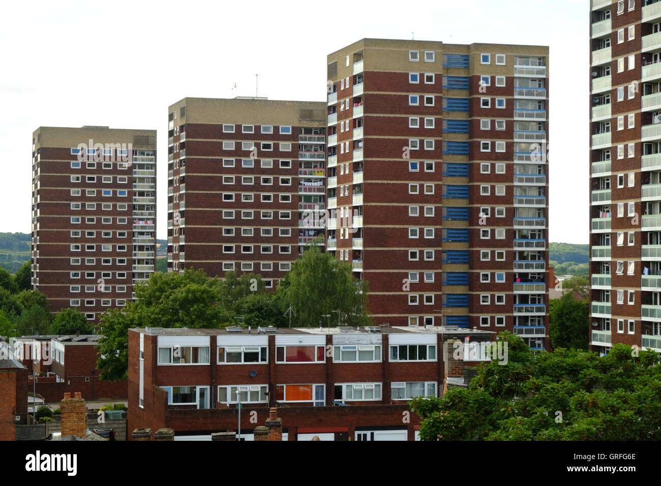 Des immeubles de grande hauteur à Tamworth, Staffordshire, Angleterre Banque D'Images