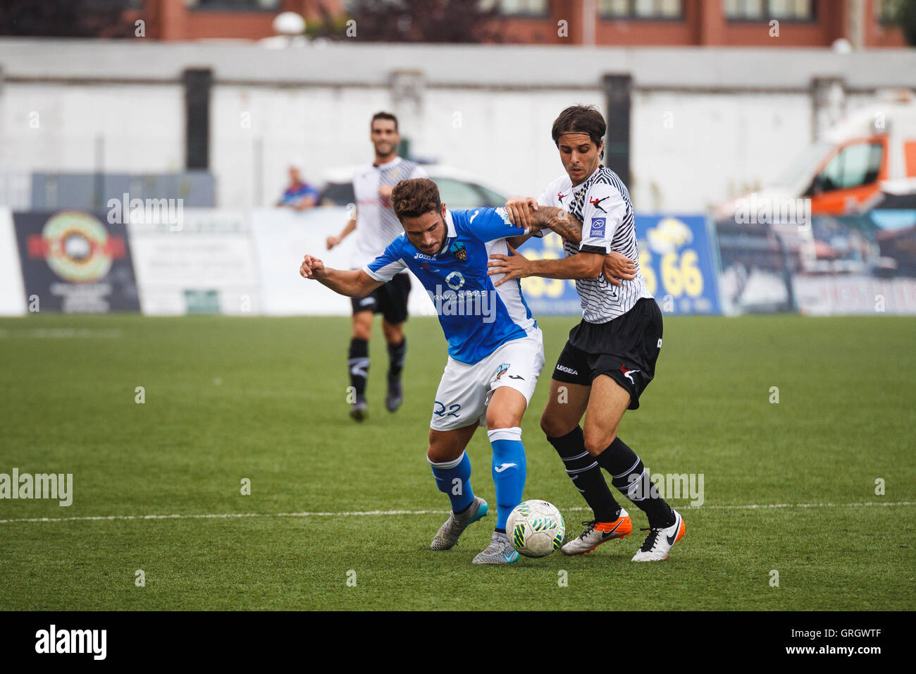 7/9/2016. Mieres, Espagne. 2ème série d'Espagnol Copa del Rey match entre Deportivo et caudale Esportiu de Lleida. Banque D'Images