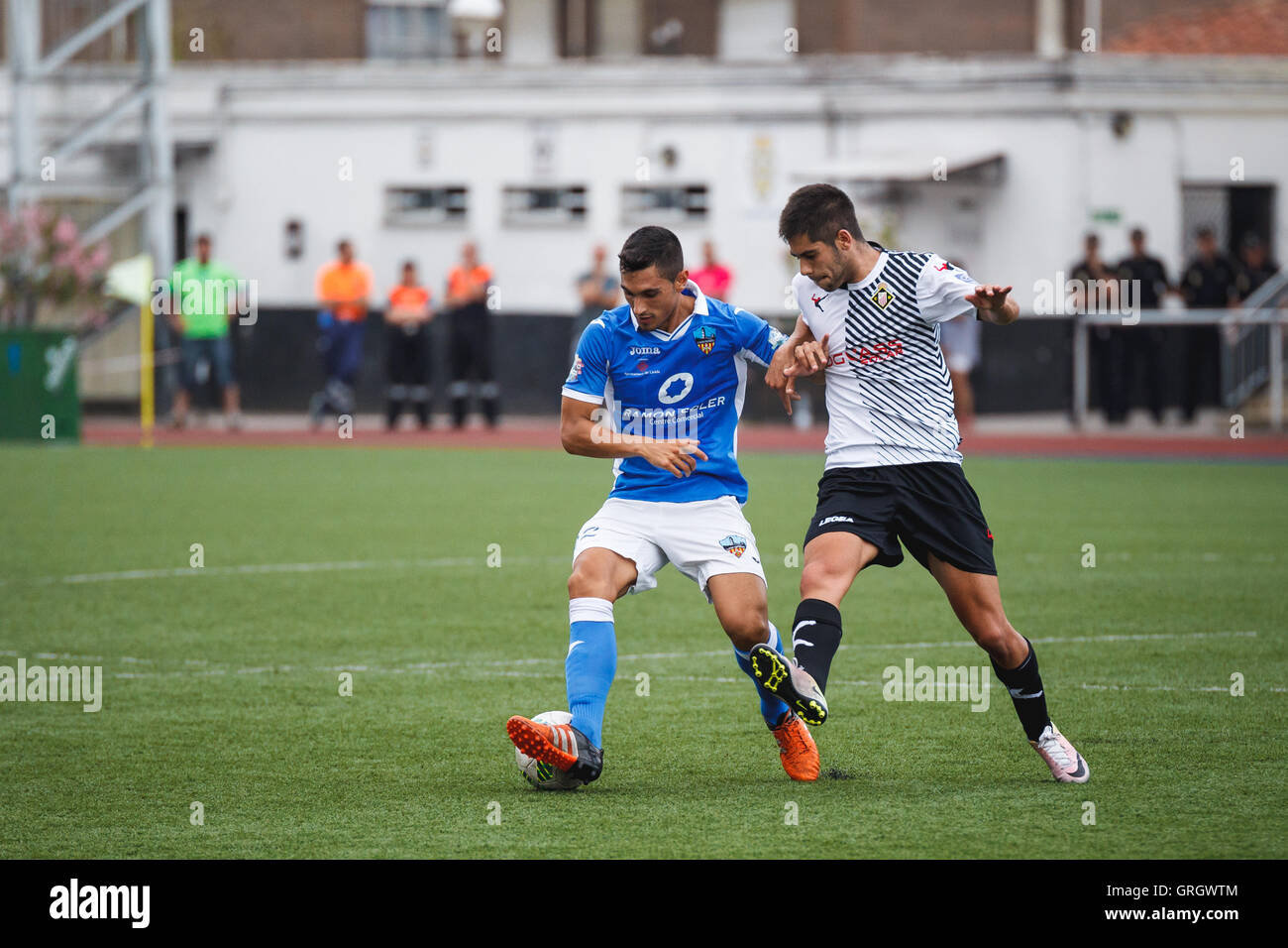 7/9/2016. Mieres, Espagne. 2ème série d'Espagnol Copa del Rey match entre Deportivo et caudale Esportiu de Lleida. Banque D'Images