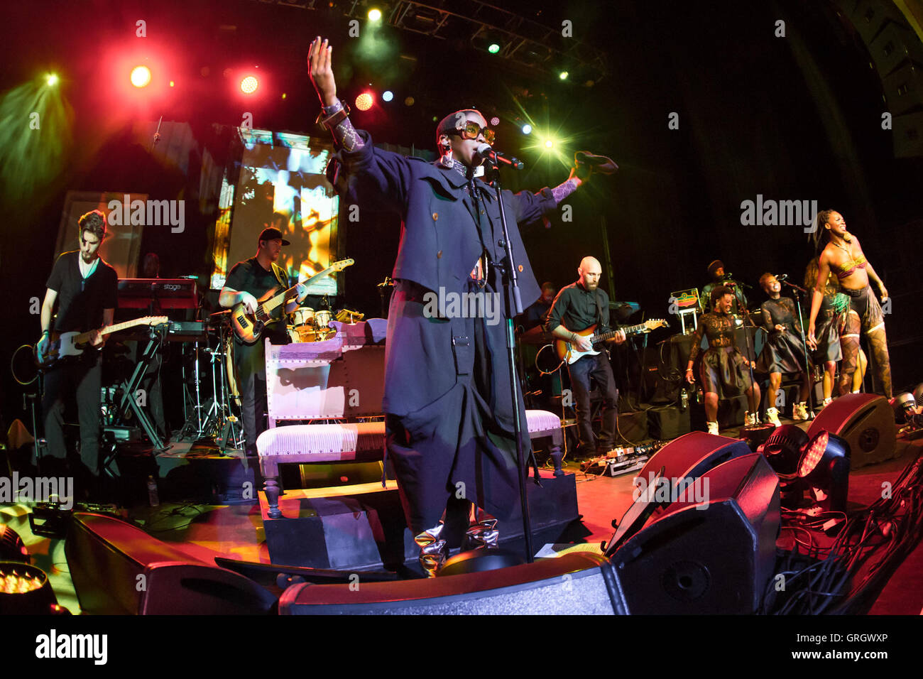 Detroit, Michigan, USA. 2e, 2016 Sep. LAURYN HILL sur la MLH Caravane : UNE Diaspora appelant ! Visite de la série de concerts au Fillmore à Detroit, MI le 2 septembre 2016 © Marc Nader/ZUMA/Alamy Fil Live News Banque D'Images