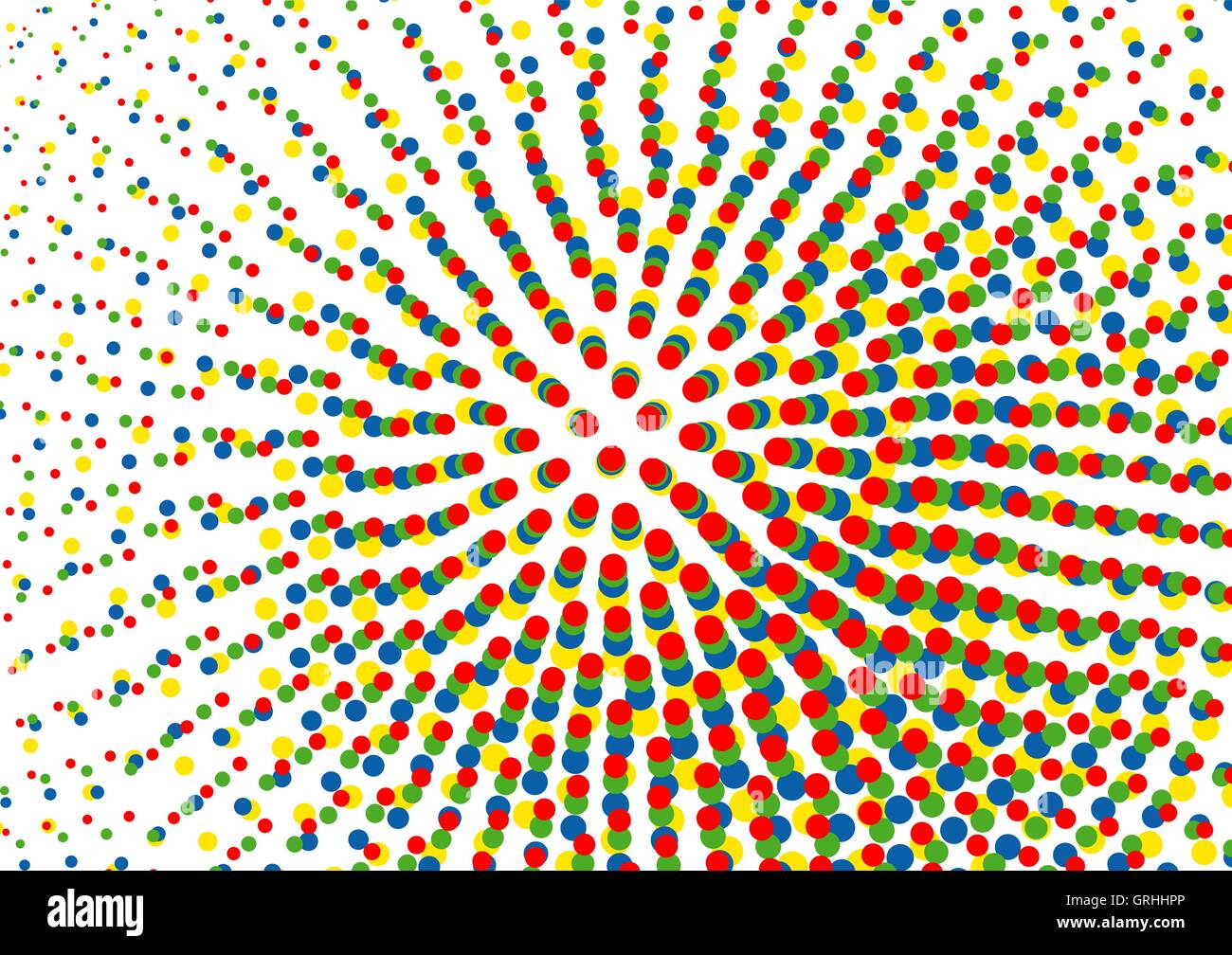 Psychedelic Dotted Background Illustration de Vecteur