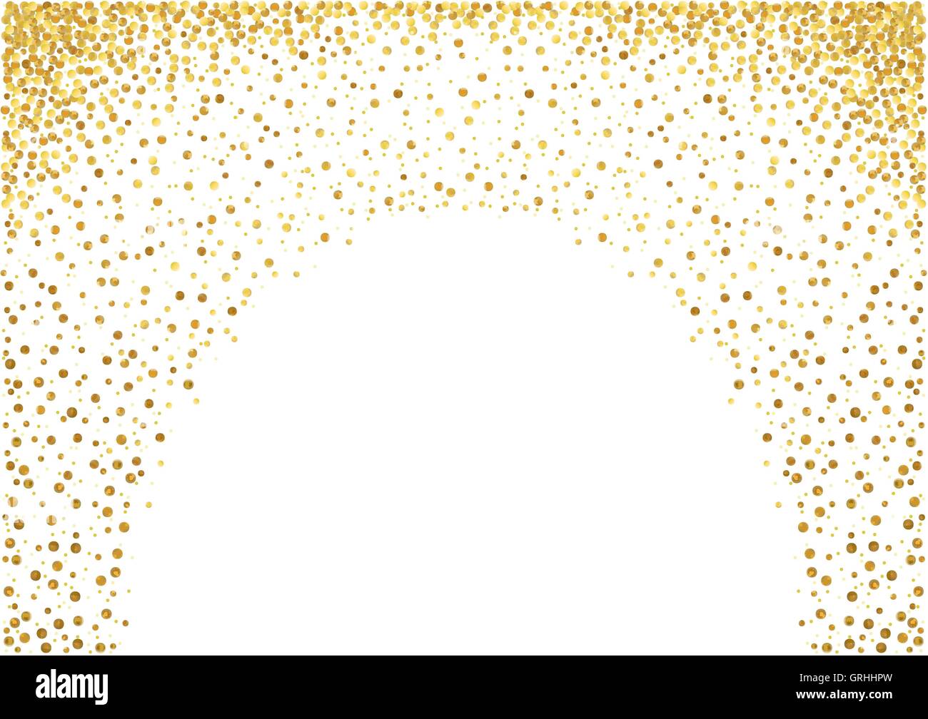 Points d'or fond peint Illustration de Vecteur
