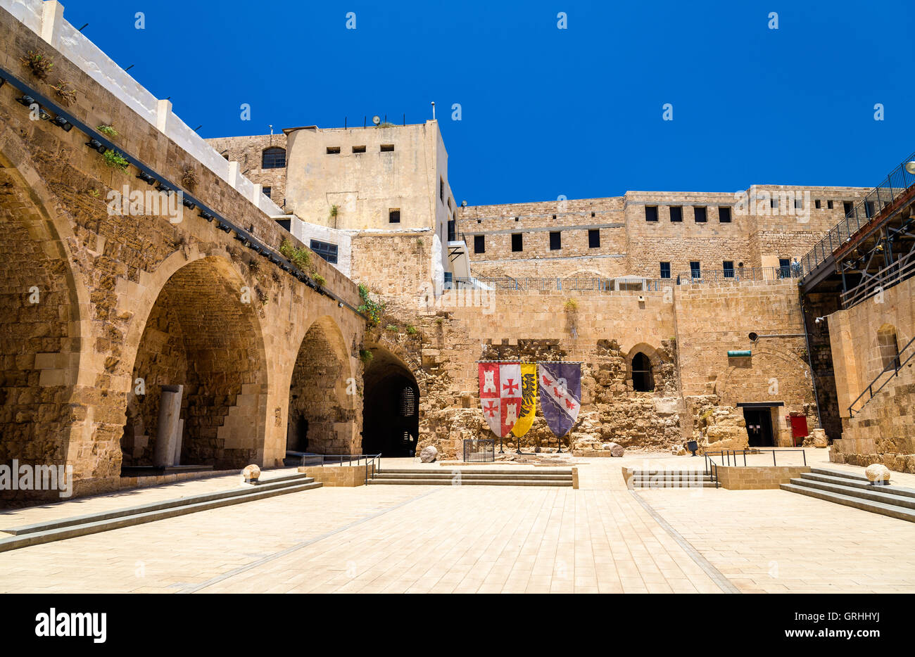 Citadelle de Acre, une fortification ottomane en Israël Banque D'Images