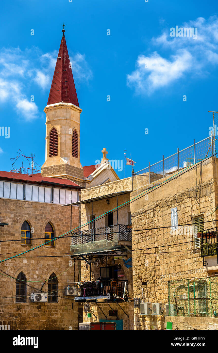 L'église franciscaine de Terra Sancta Akko Banque D'Images