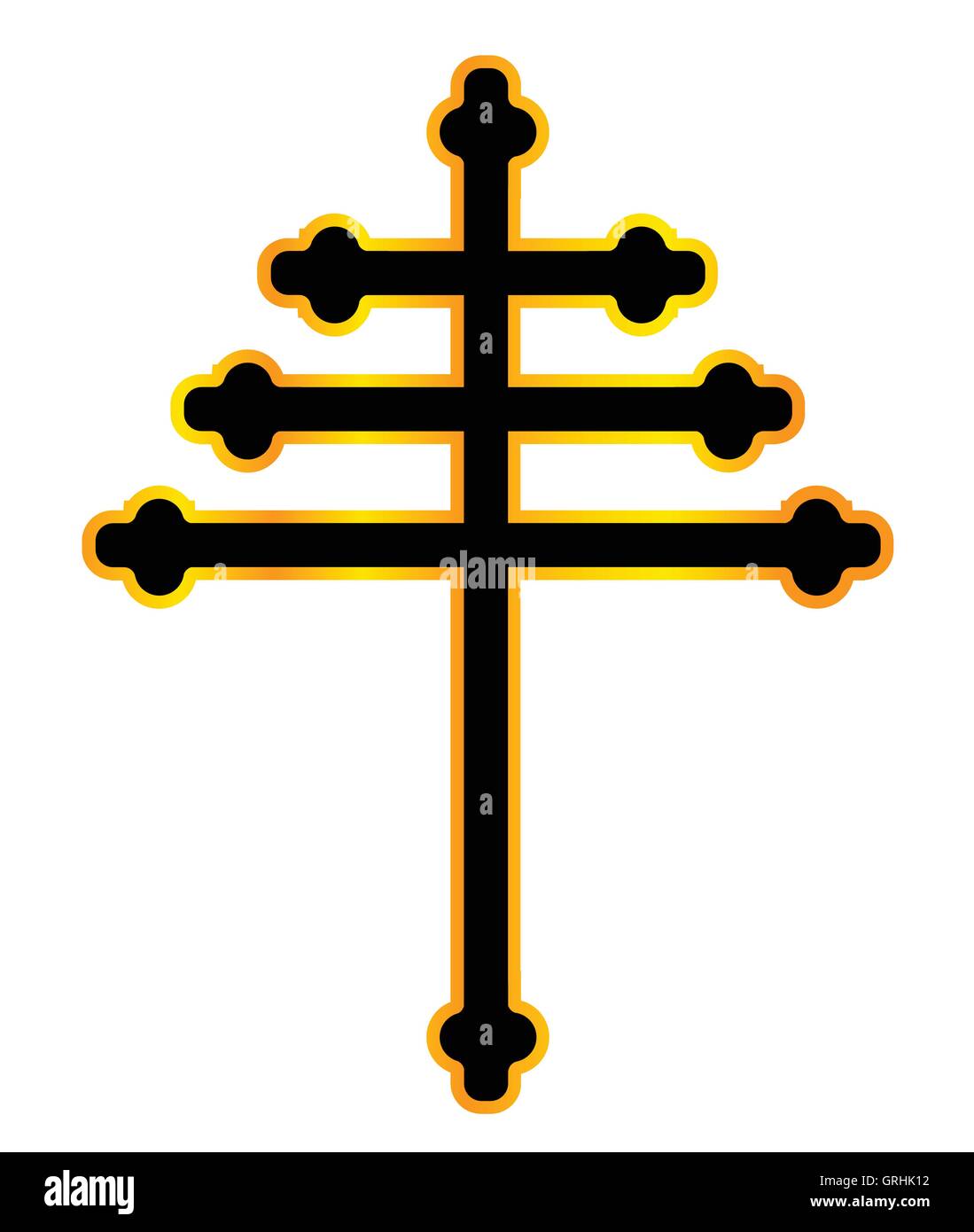 Croix chrétienne Maronite Illustration de Vecteur