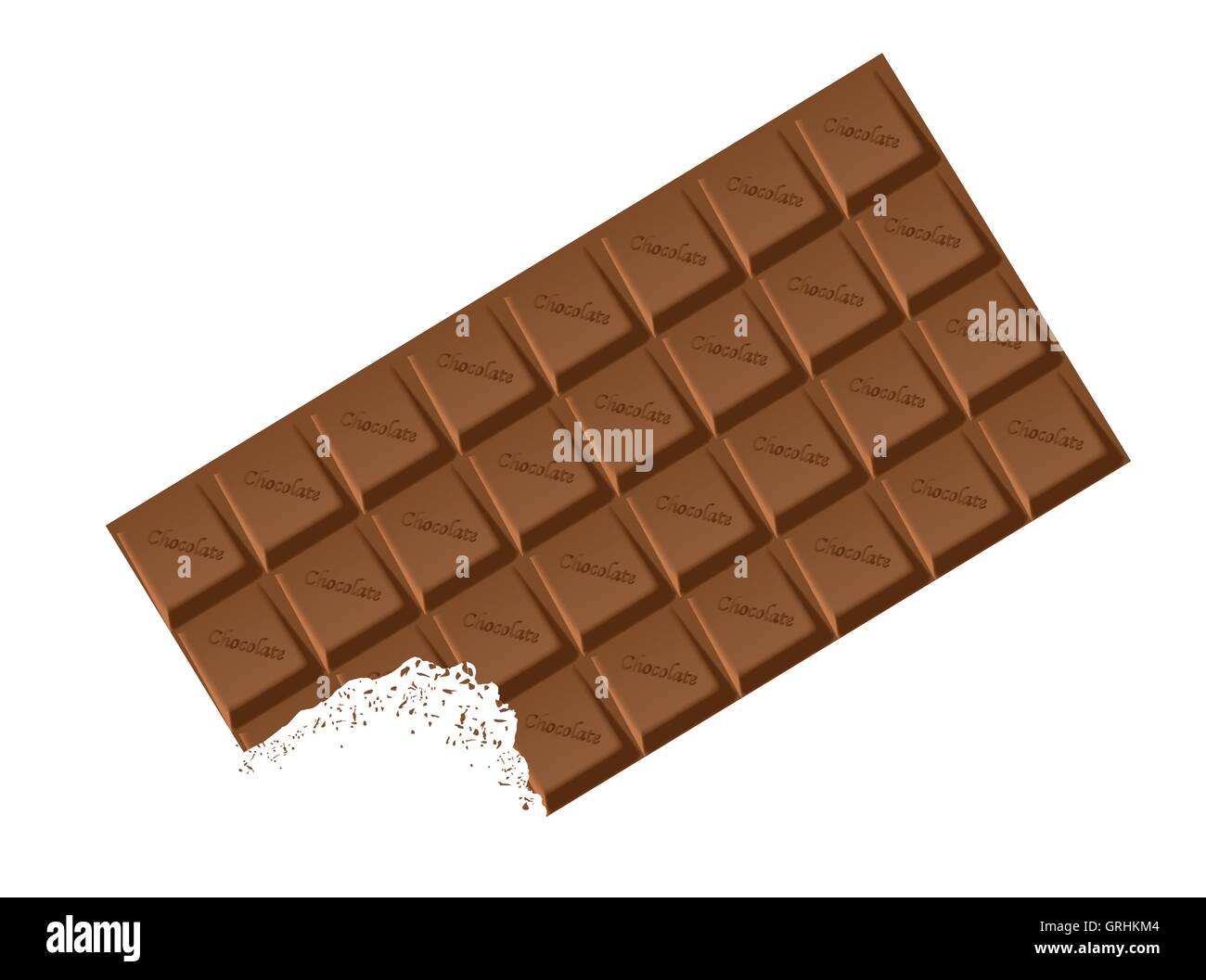 Barre de chocolat blanc Illustration de Vecteur