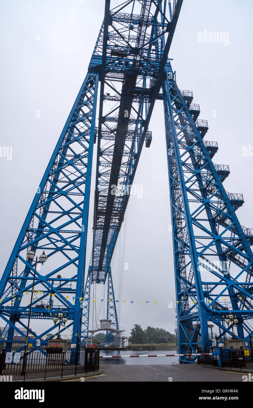 Tees Transporter bridge, 1911, par Sir William Arrol & Co., Middlesbrough, division nord, Yorkshire, Angleterre Banque D'Images