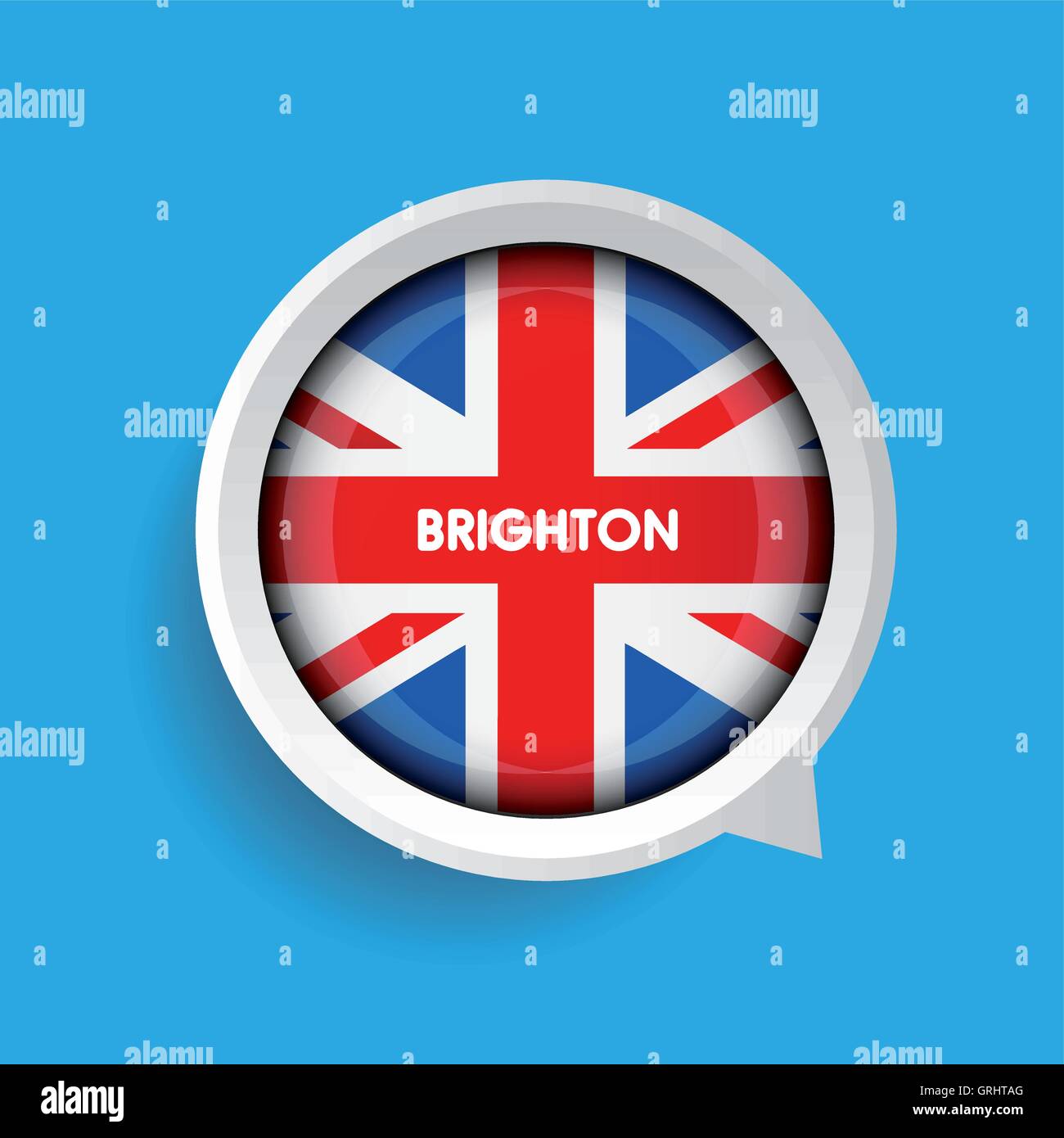 - Vecteur et Brighton Royaume-uni bouton drapeau Illustration de Vecteur