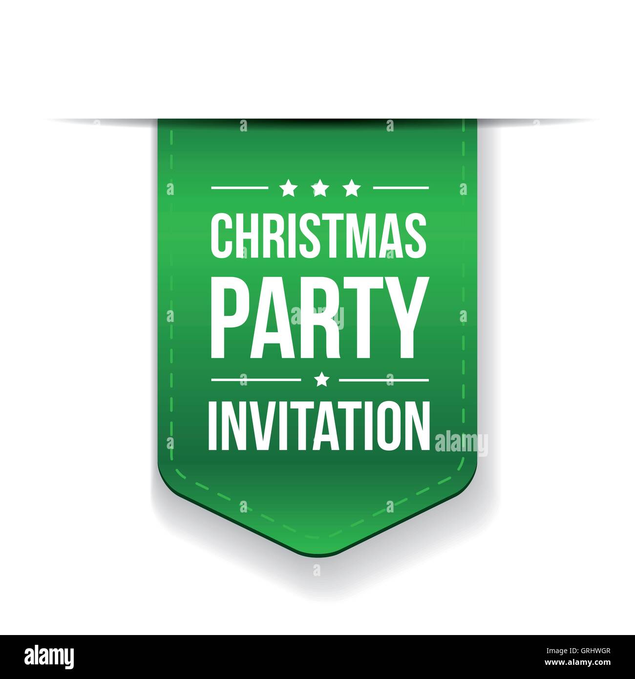Invitation à une fête de Noël ruban vecteur Illustration de Vecteur
