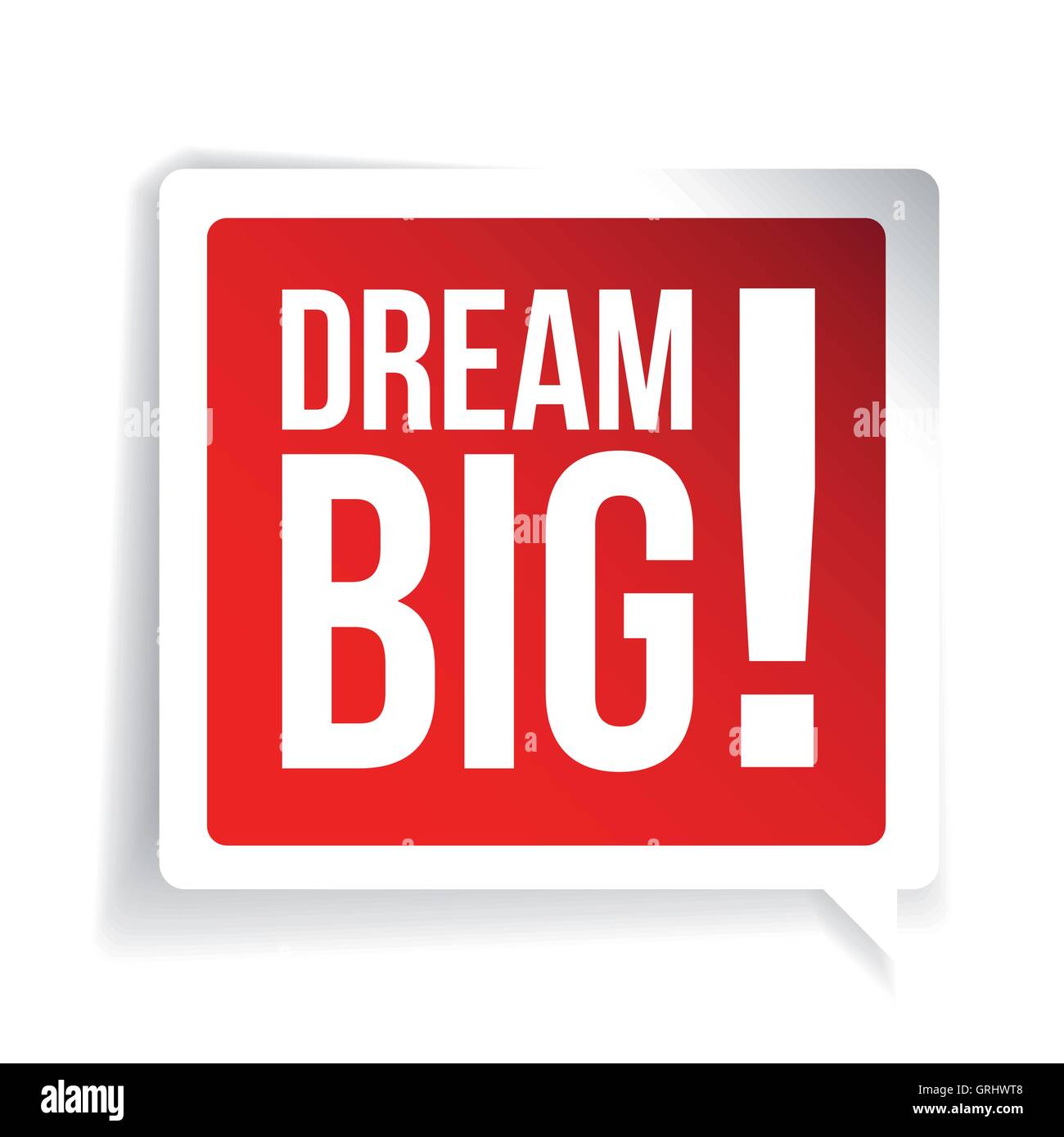 Rêver grand ! Citation de motivation Illustration de Vecteur