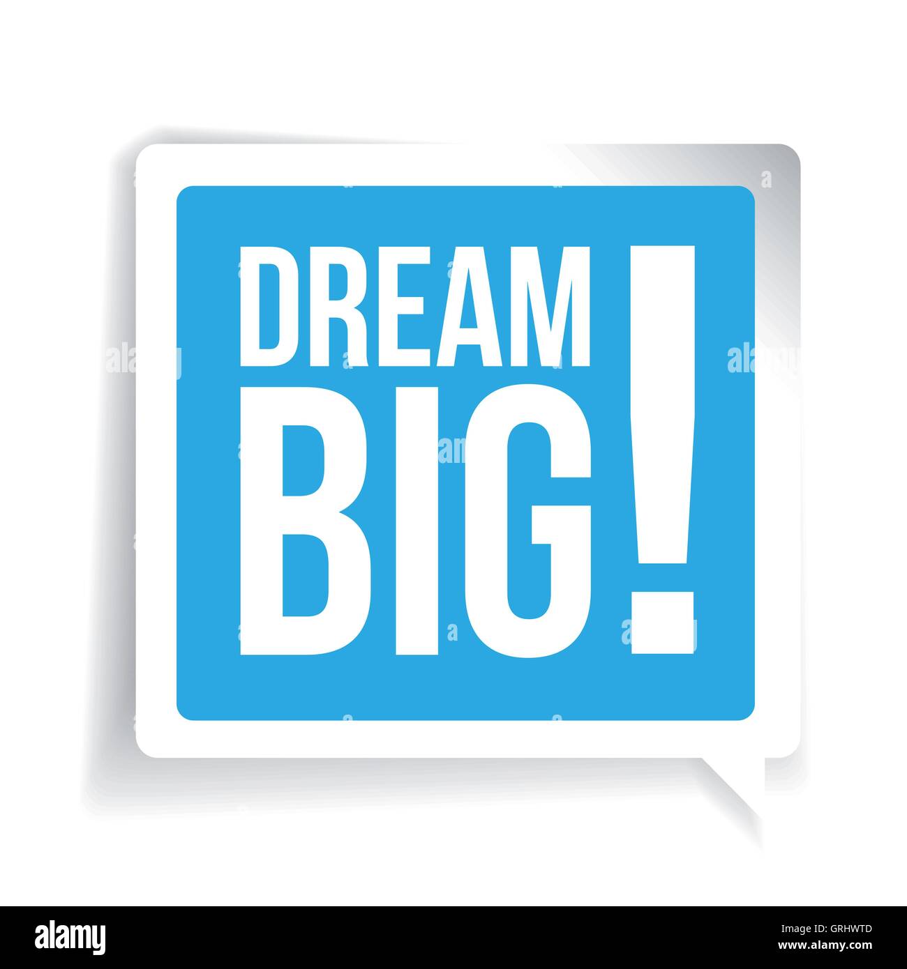 Rêver grand ! Citation de motivation Illustration de Vecteur