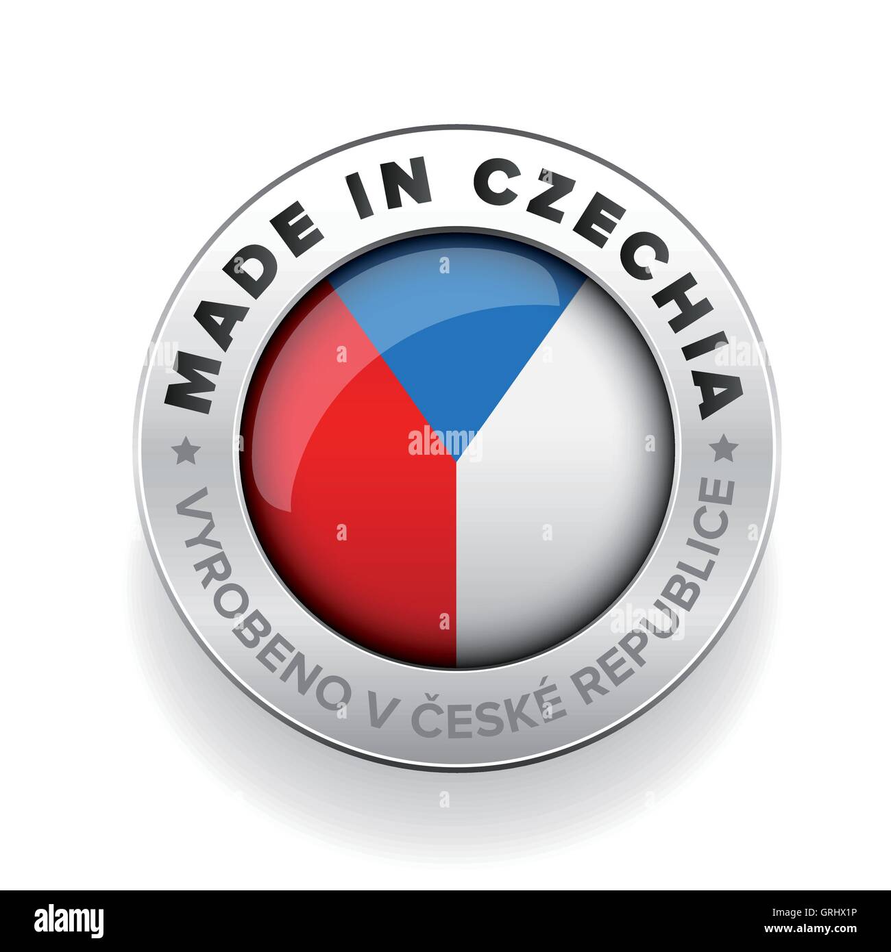 Faites en République tchèque - République tchèque enfoncé Illustration de Vecteur