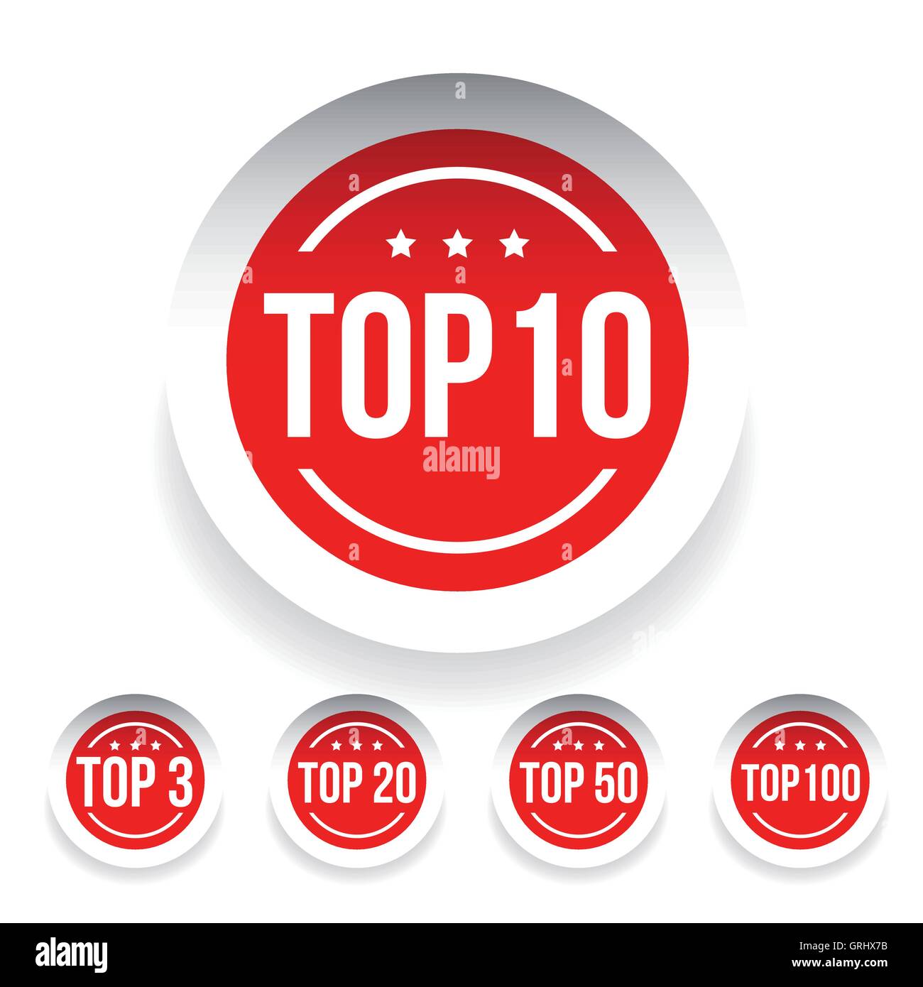 Top 10 label rouge set vector Illustration de Vecteur