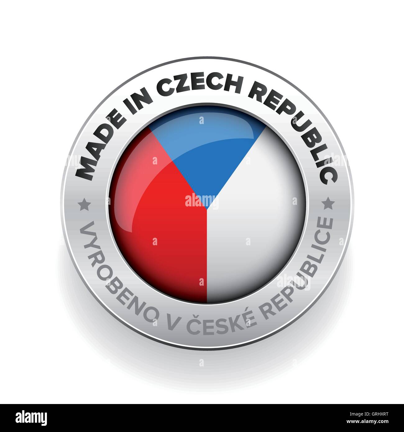 Réalisés en République tchèque - République Tchèque Illustration de Vecteur