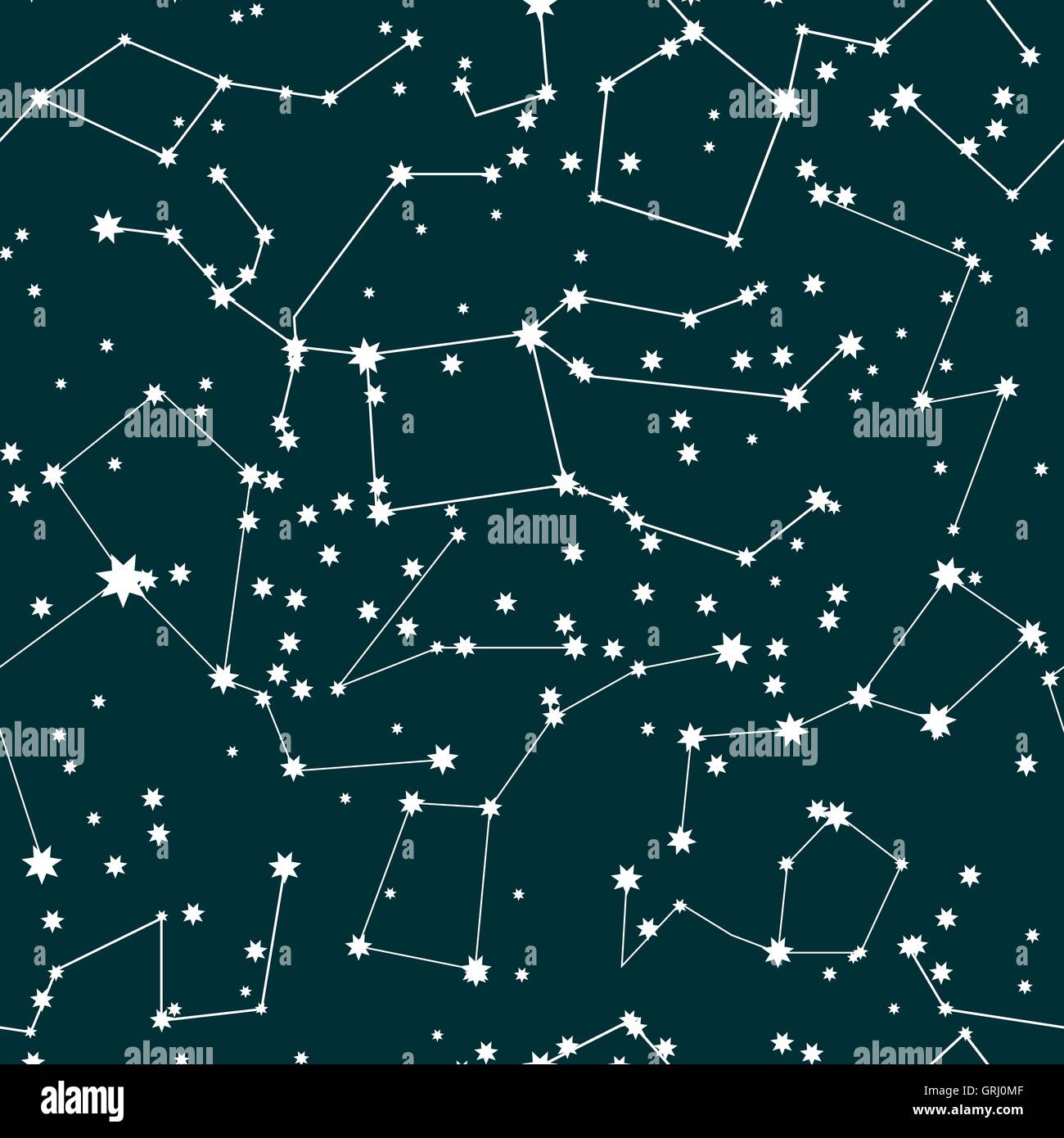 Arrière-plan de constellations, carte du ciel, des étoiles. Vector Illustration de Vecteur