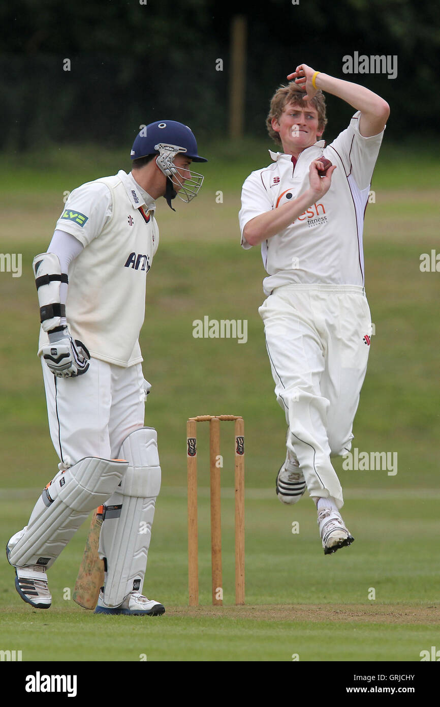 La CCC Essex 2e XI vs Somerset CCC 2e XI - Deuxième XI County Cricket championnat à Coggeshall Cricket Club - 18/07/12 Banque D'Images