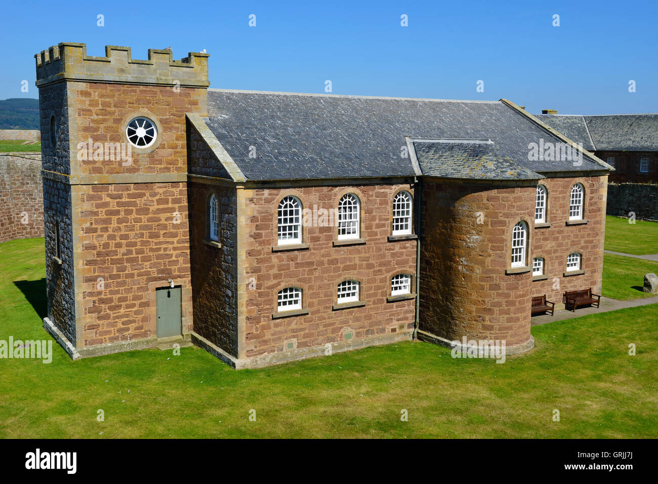 Chapelle de garnison dans le fort George sur la côte de Moray, Highland, Scotland Banque D'Images