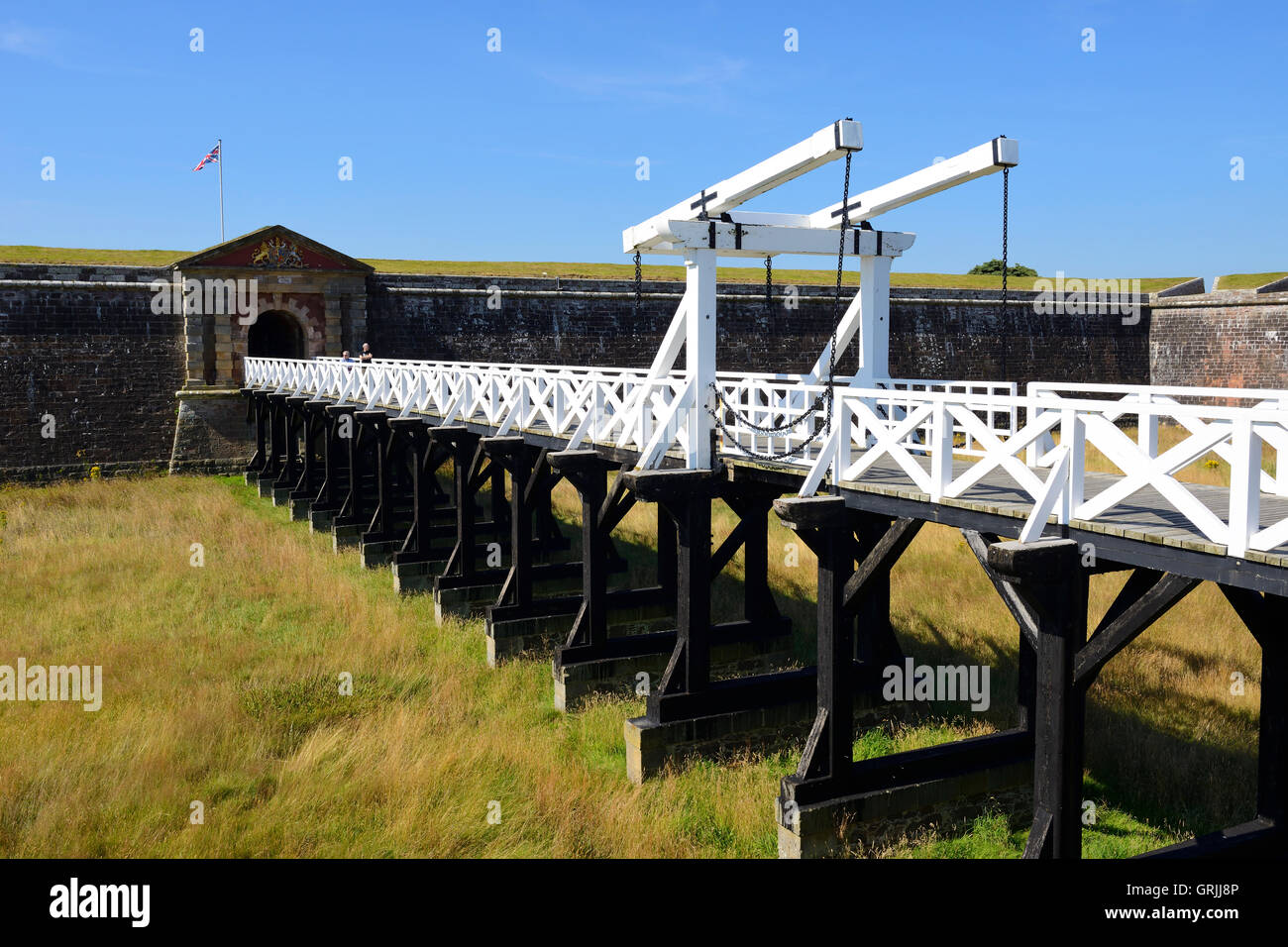 Principe Pont et entrée de Fort George sur la côte de Moray, Highland, Scotland Banque D'Images
