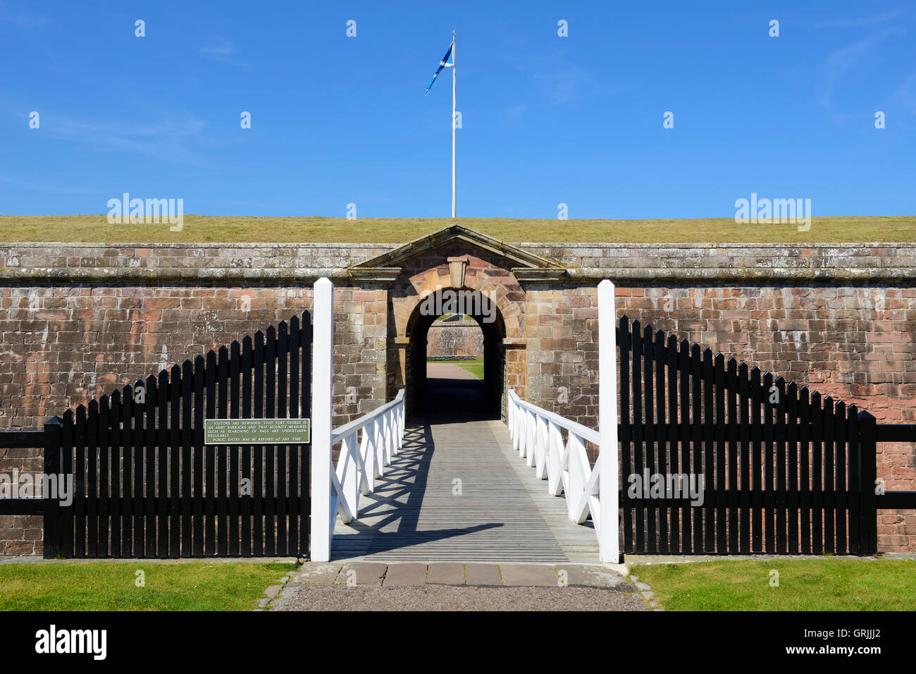 Entrée de Fort George sur la côte de Moray, Highland, Scotland Banque D'Images