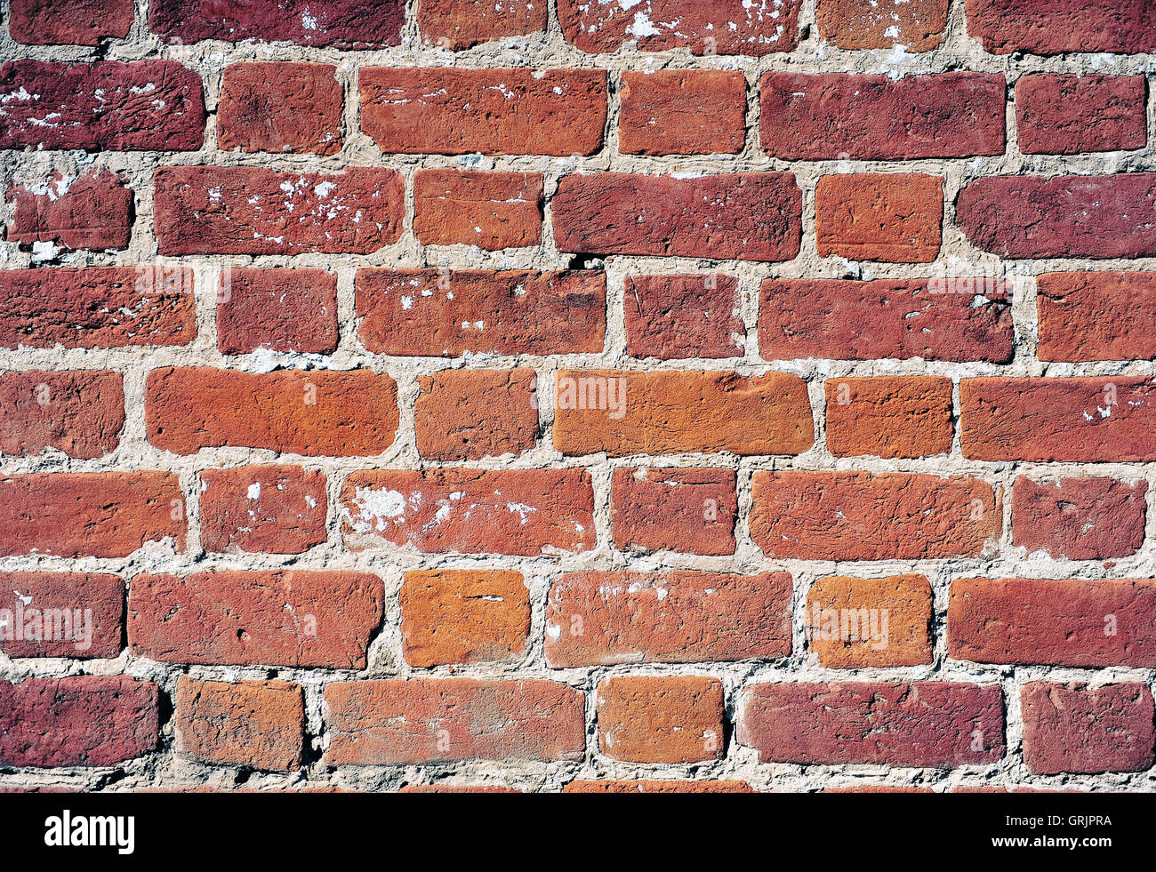Vieux Mur de brique rouge brun motif de fond Banque D'Images
