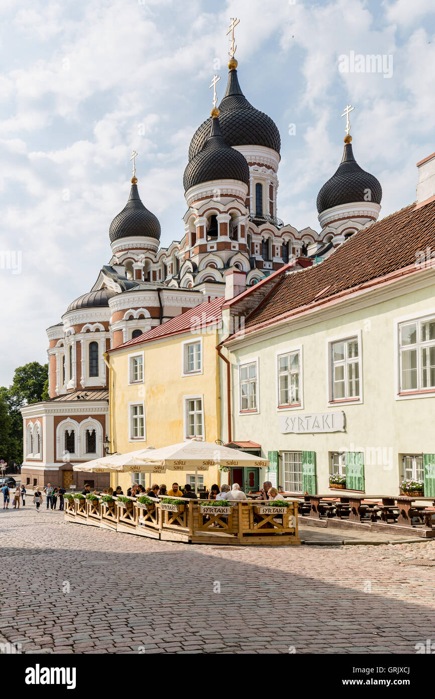 La cathédrale Alexandre Nevsky un jour d'été - Tallinn, Estonie Banque D'Images