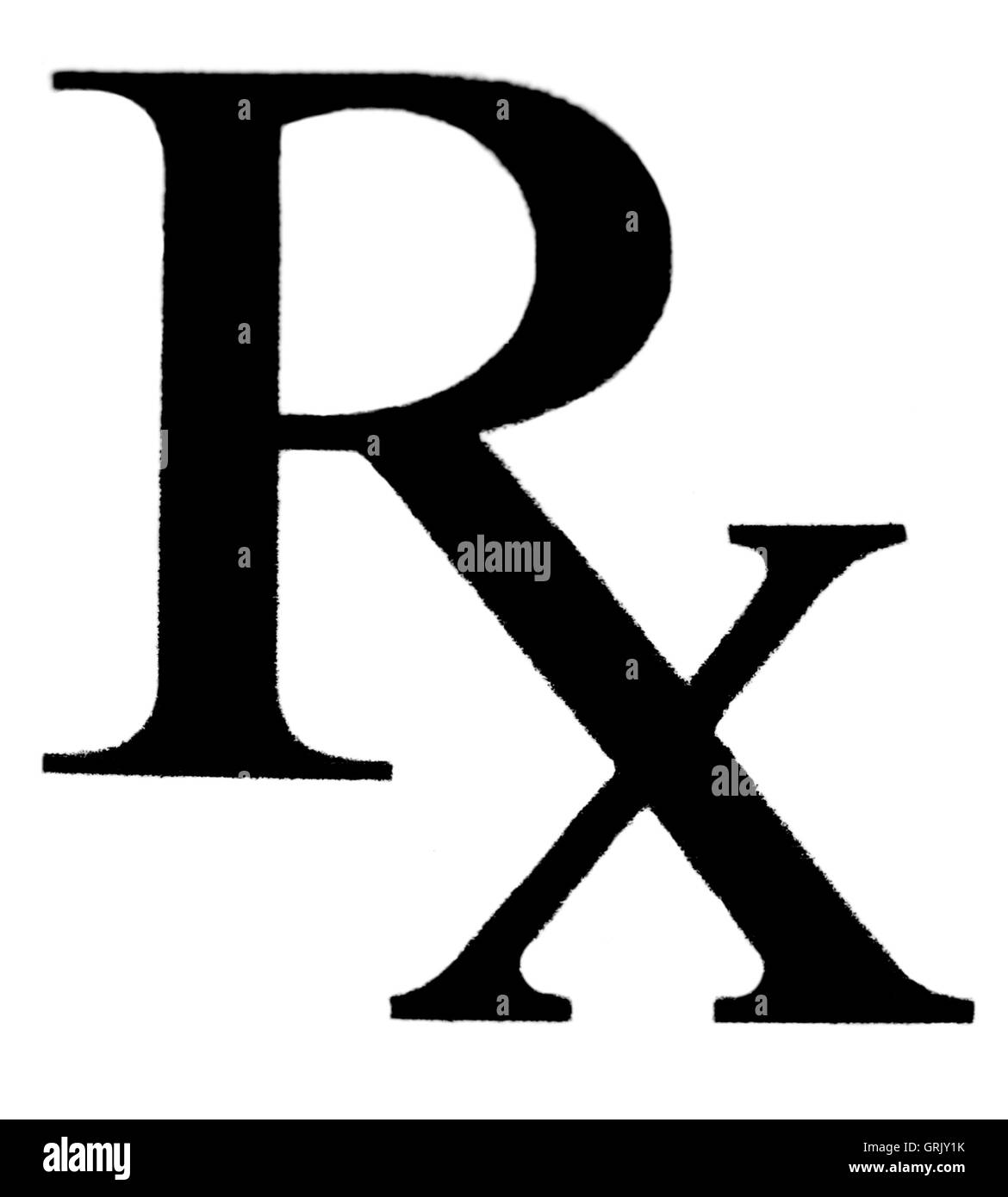 Gros plan du RX écrit dans un livre blanc papper Banque D'Images