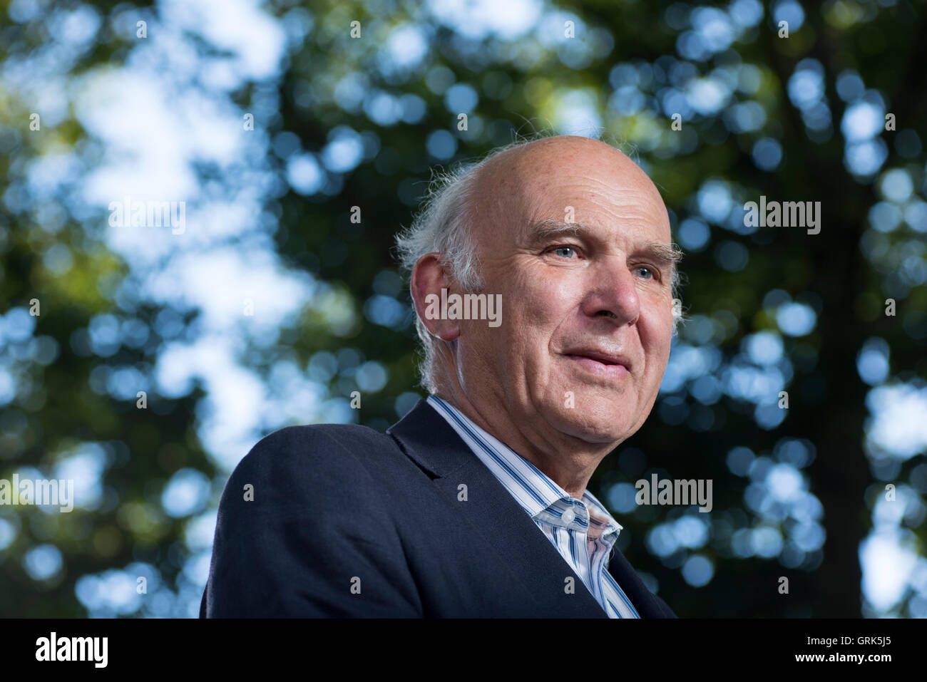 Homme politique britannique et ancien secrétaire d'État aux affaires, l'innovation et les compétences Vince Cable. Banque D'Images