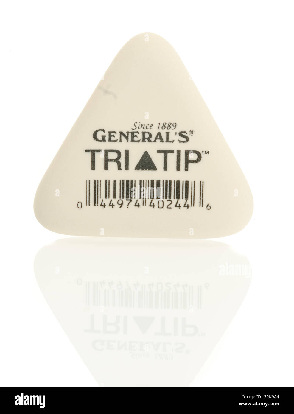 Winneconne, WI - 8 août 2016 : le général tri gomme pointe sur une base isolée. Banque D'Images