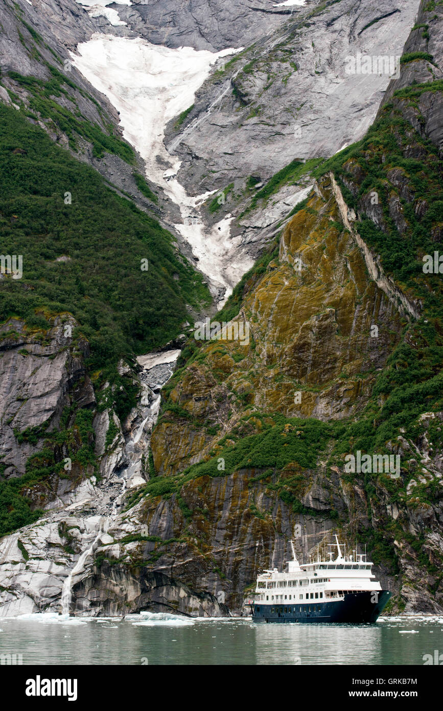 Safari croisière Endeavour à gués la terreur, Endicott Arm, la Forêt Nationale Tongass, Alaska, USA. Le 49e État, le plus grand dans le Banque D'Images