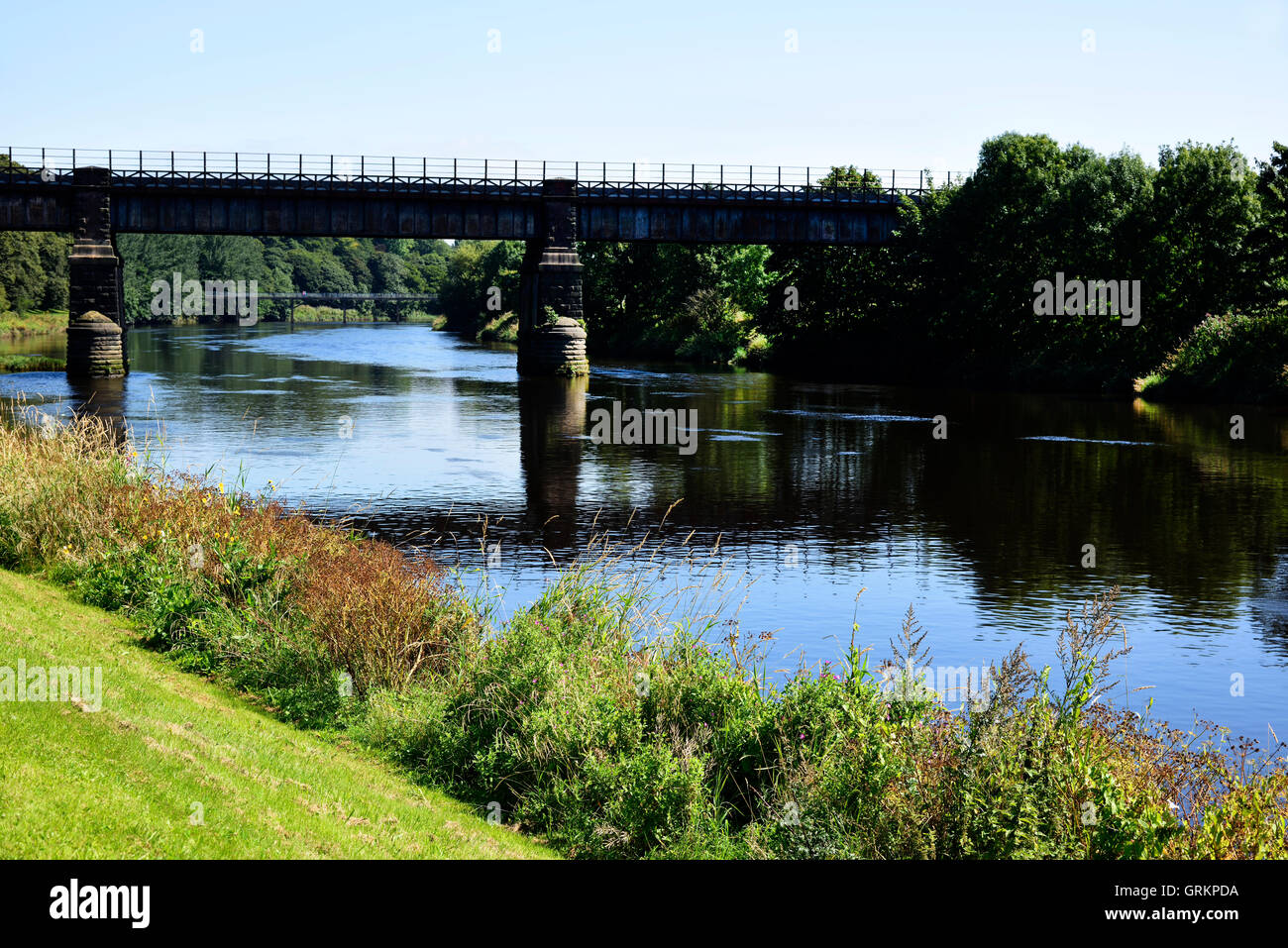 River Ribble Avenham Park à Preston Banque D'Images