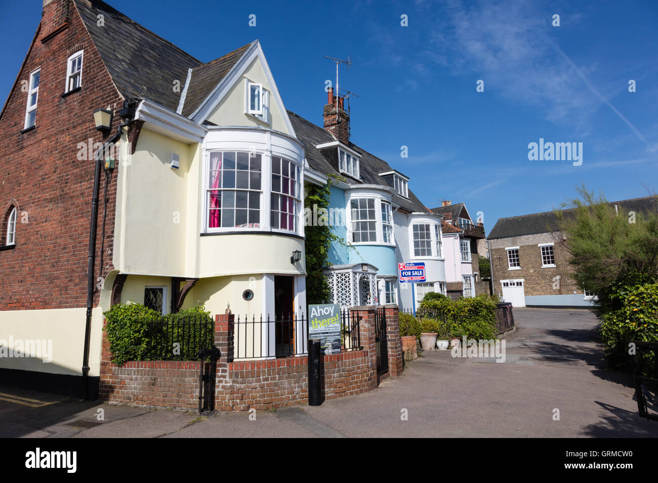 Agréable terrasse cottages en Wivenhoe, un pour la vente, l'Essex, UK Banque D'Images