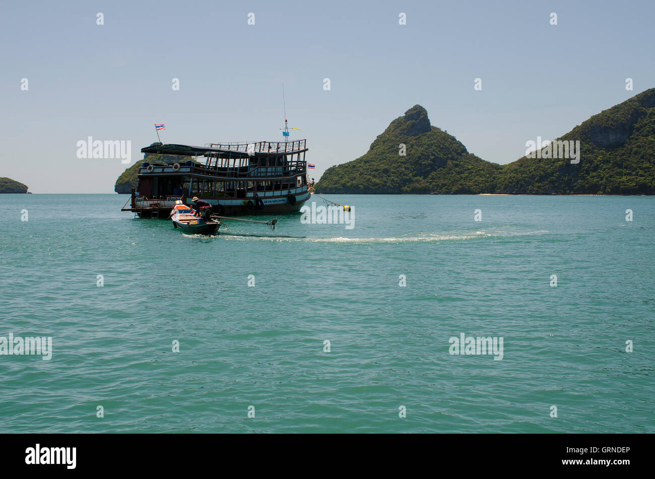 Iles de rêve dans le Parc Maritime d'Ang Thong, près de Koh Samui, Thaïlande Banque D'Images
