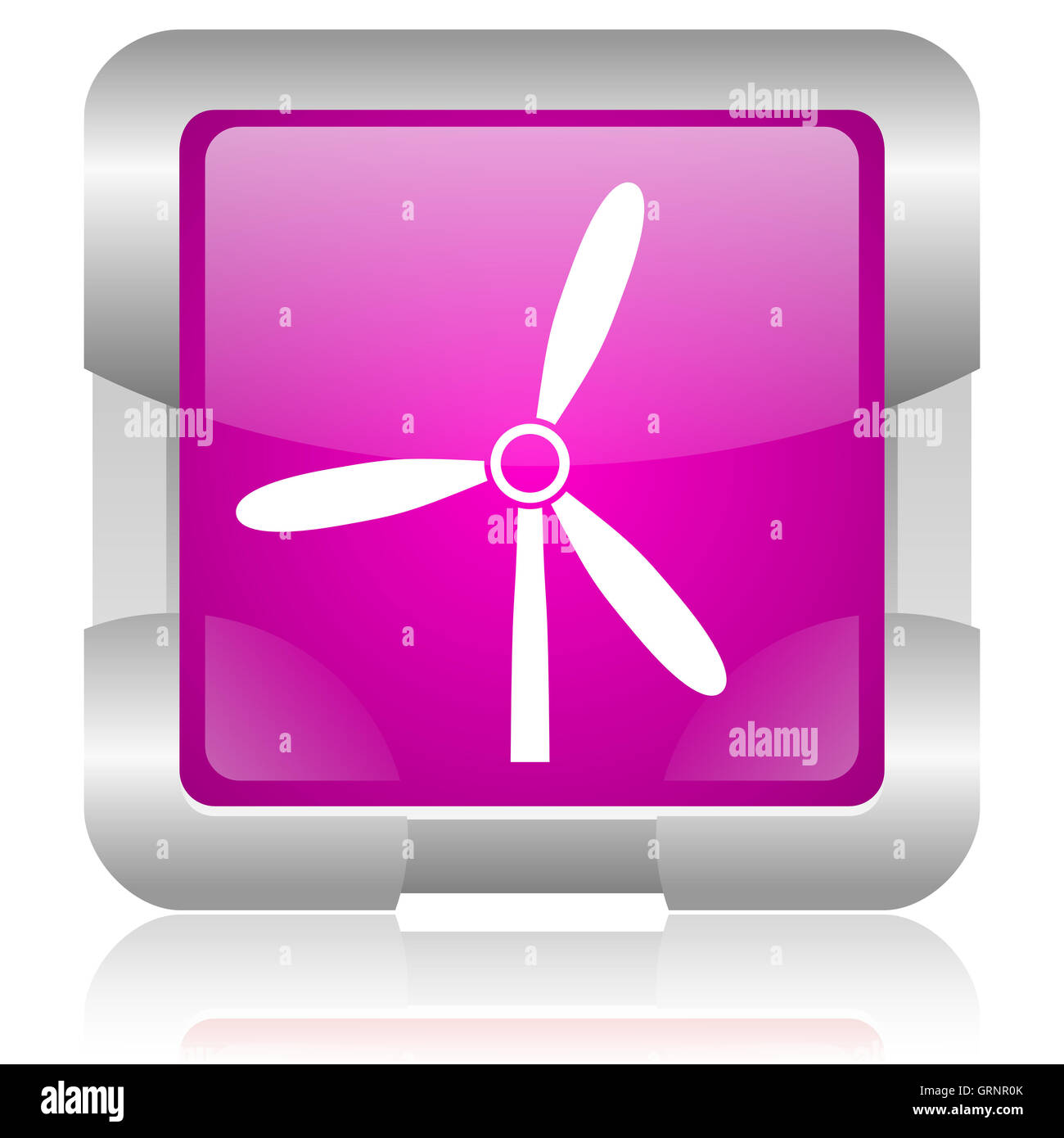 Moulin carré rose glossy web icon Banque D'Images