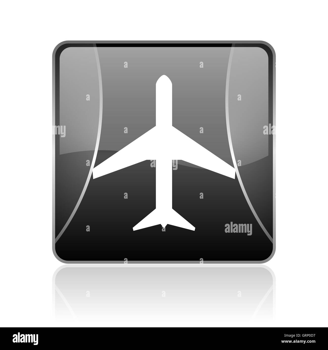 Avion black icon bouton Banque de photographies et d'images à haute  résolution - Alamy