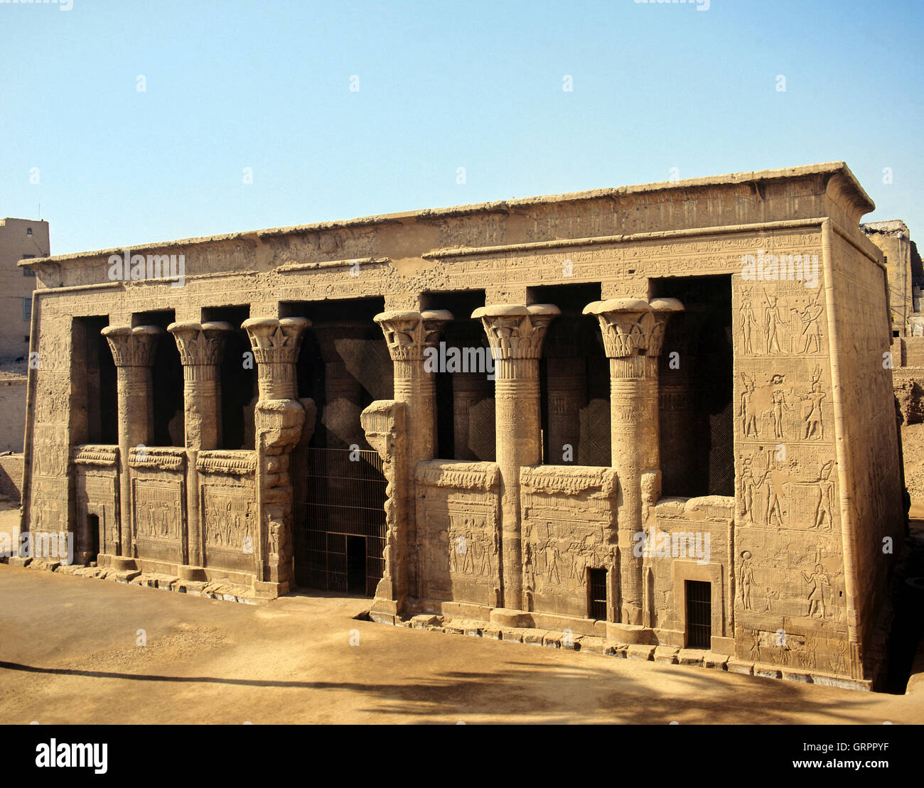 Temple de Khnoum, l'ISNA, Haute Egypte Banque D'Images