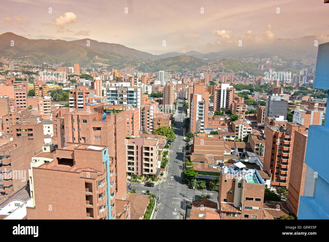 Rues de la région de Medellin (Colombie). Banque D'Images