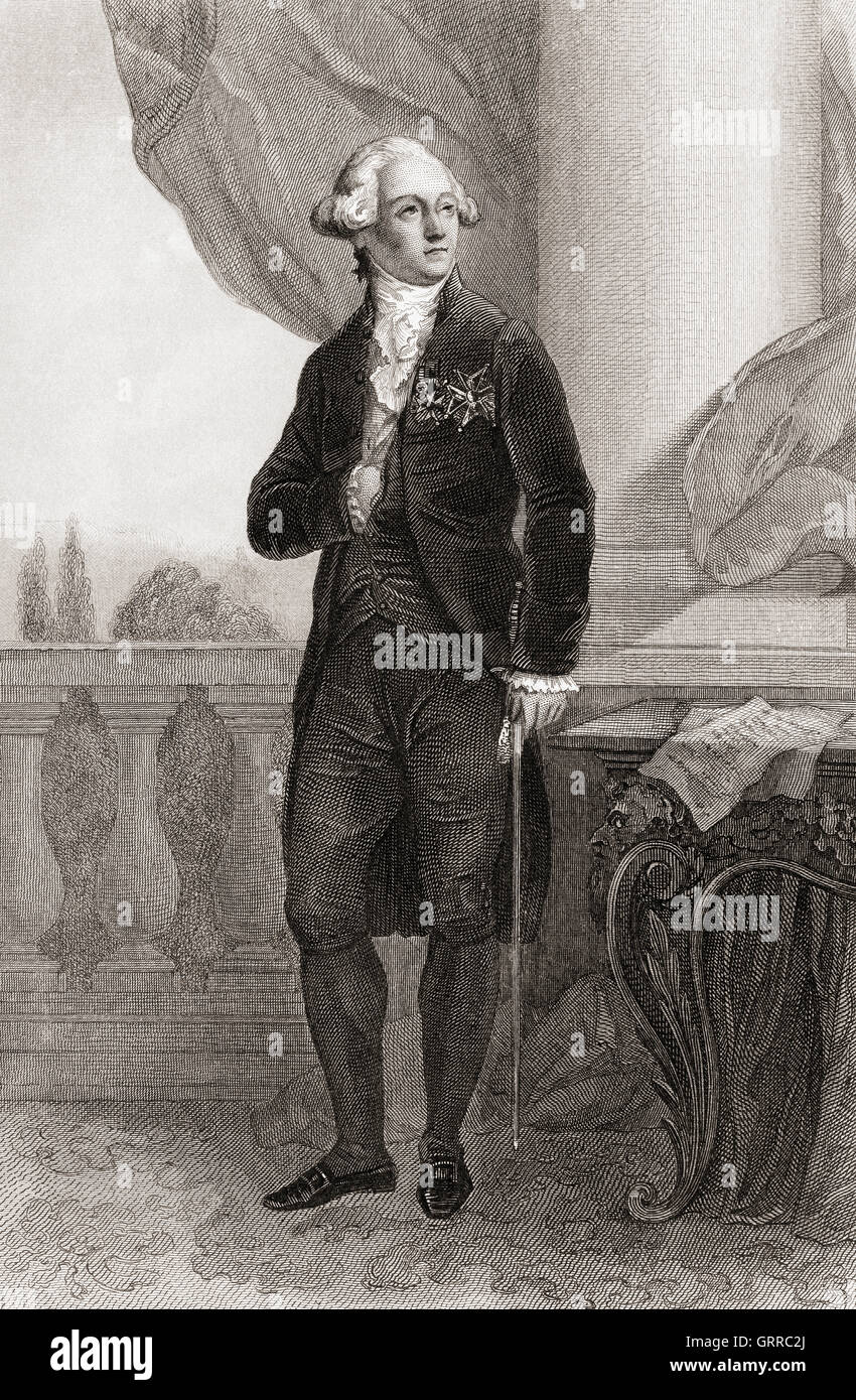 François Claude Amour, marquis de Bouillé, 1739 -1800. Le général français. Banque D'Images