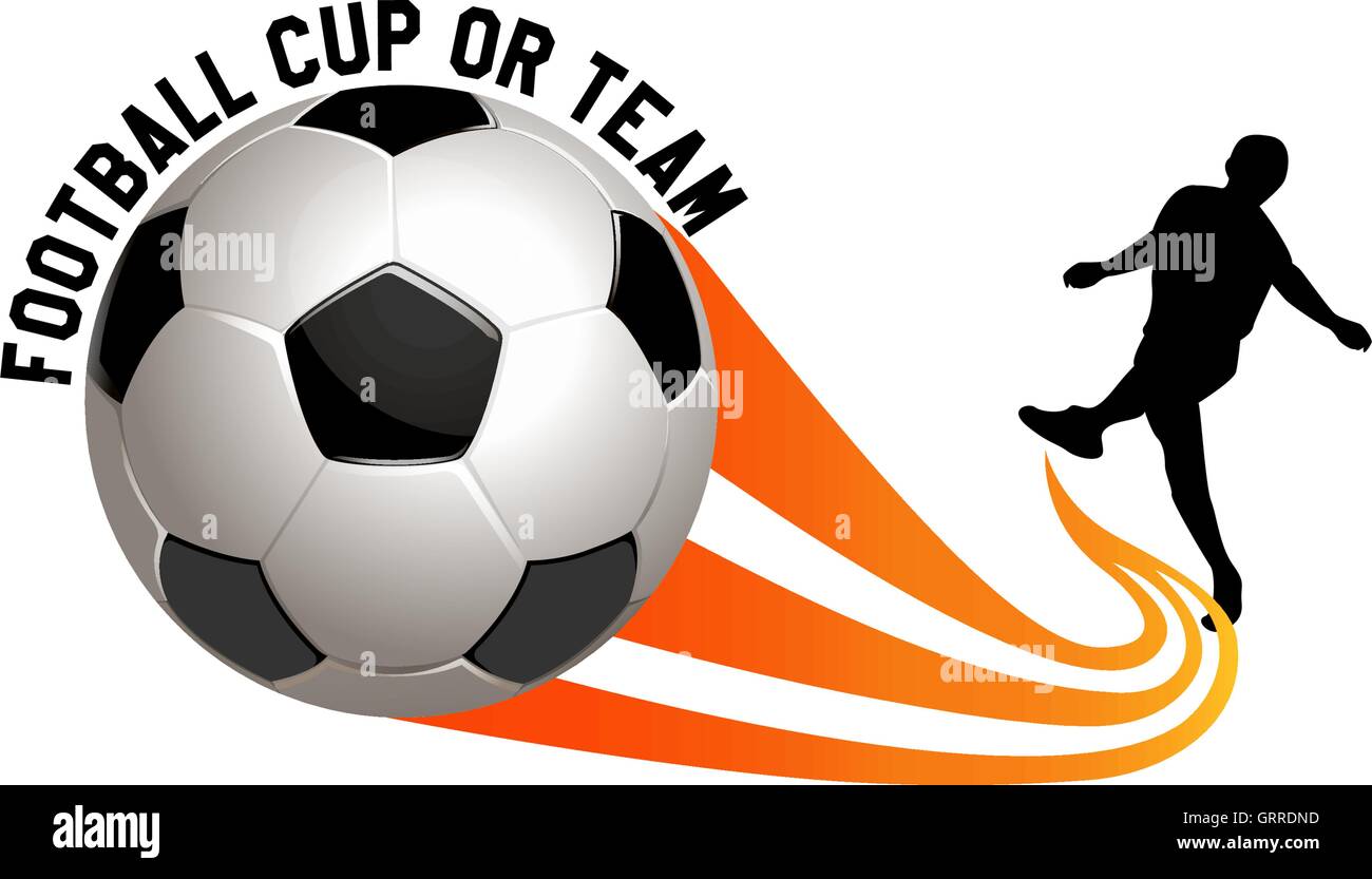 Logo pour l'équipe de football et la coupe Illustration de Vecteur