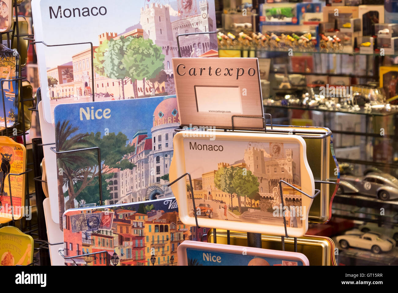Boutique de souvenirs à Monte Carlo, Principauté de Monaco, Europe Banque D'Images
