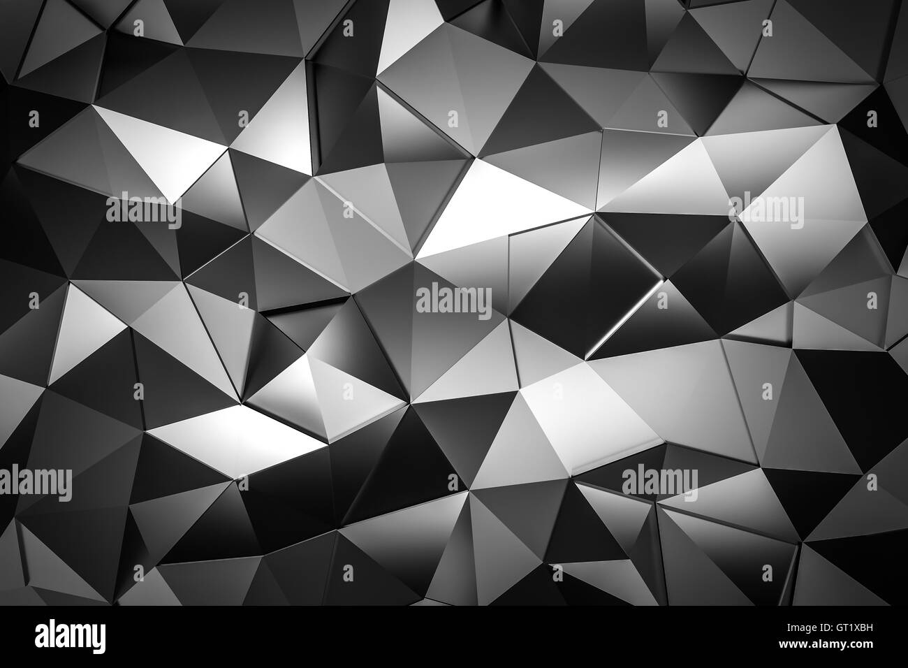 Triangle de métal fond mosaïque 3D render Banque D'Images