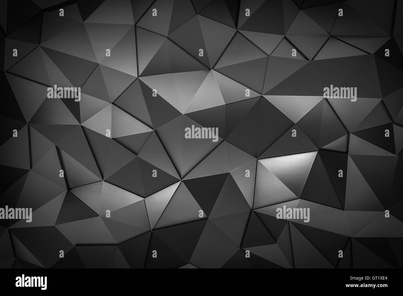 Triangle de métal fond mosaïque 3D render Banque D'Images