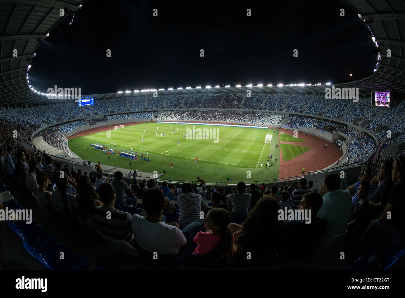 Tbilissi, Géorgie - 18 août 2016 : vue de l'Intérieur Boris Paichadze Arène Dinamo lors de l'UEFA Europa League, premier tour de Banque D'Images