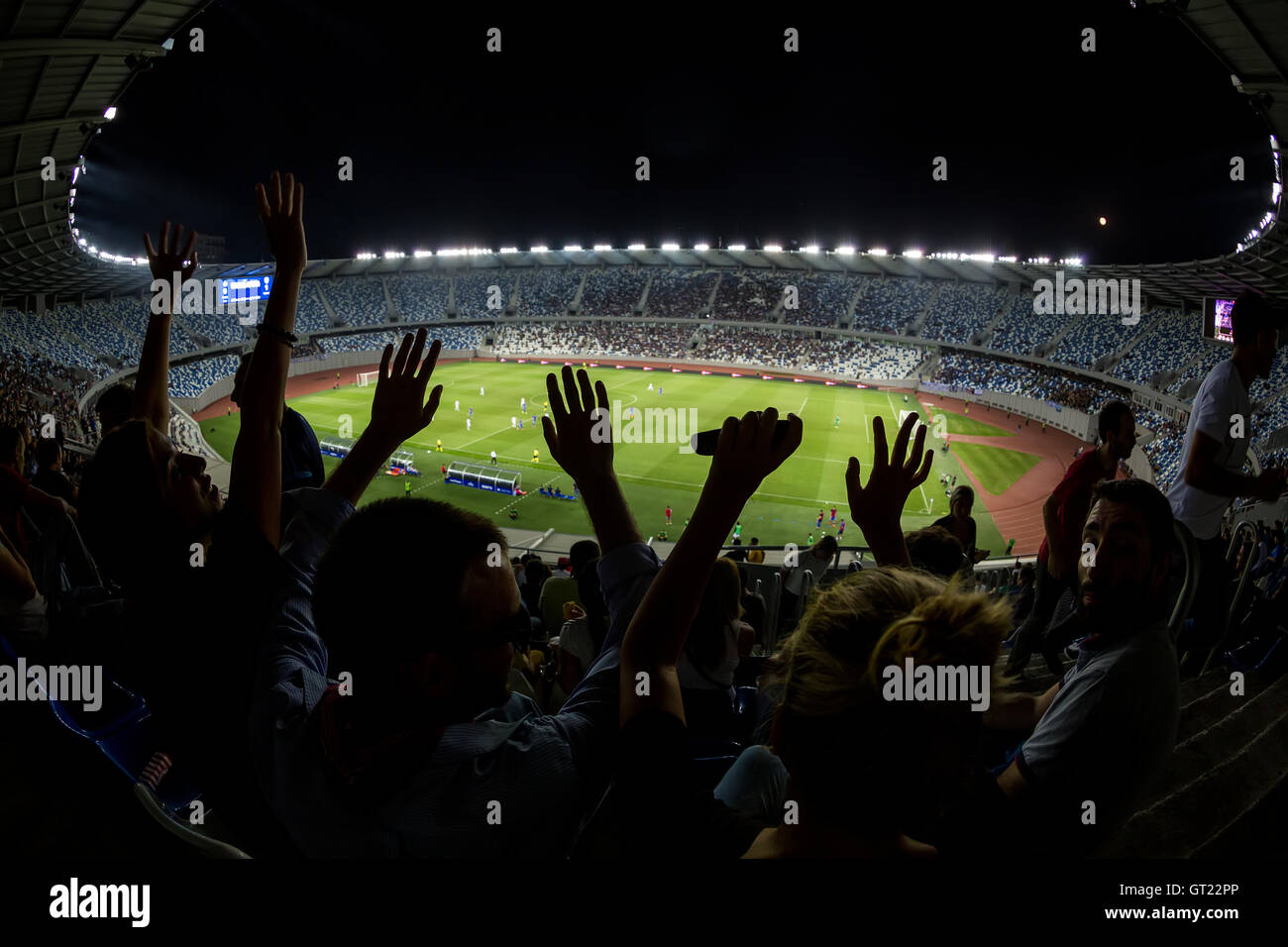 Tbilissi, Géorgie - 18 août 2016 : vue de l'Intérieur Boris Paichadze Arène Dinamo lors de l'UEFA Europa League, premier tour de Banque D'Images