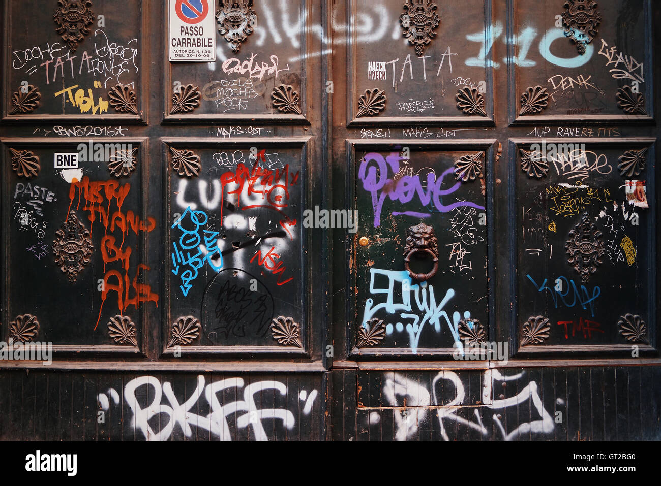 Dégradé vieille porte Banque D'Images