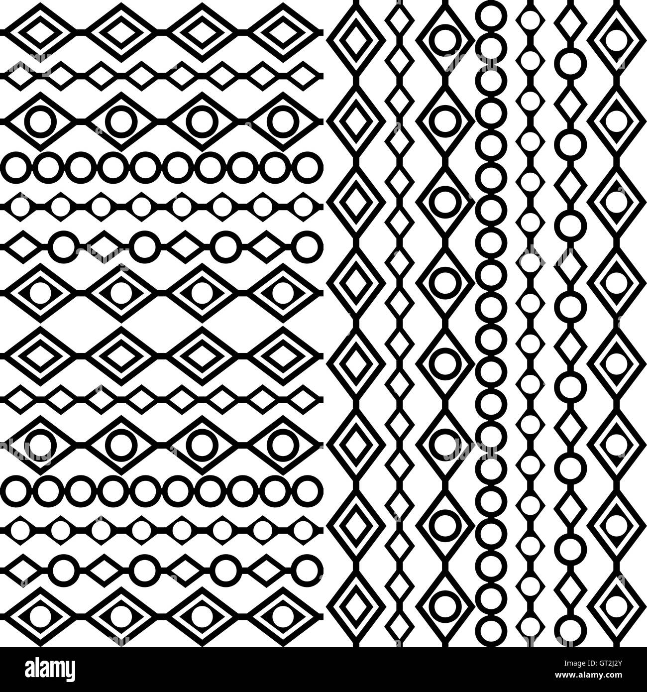 Arrière-plan géométrique noir et blanc Banque D'Images