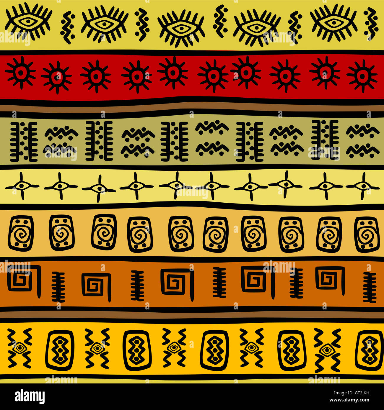 La main-d'Afrique se noyer motif tribal ethnique, l'arrière-plan Banque D'Images