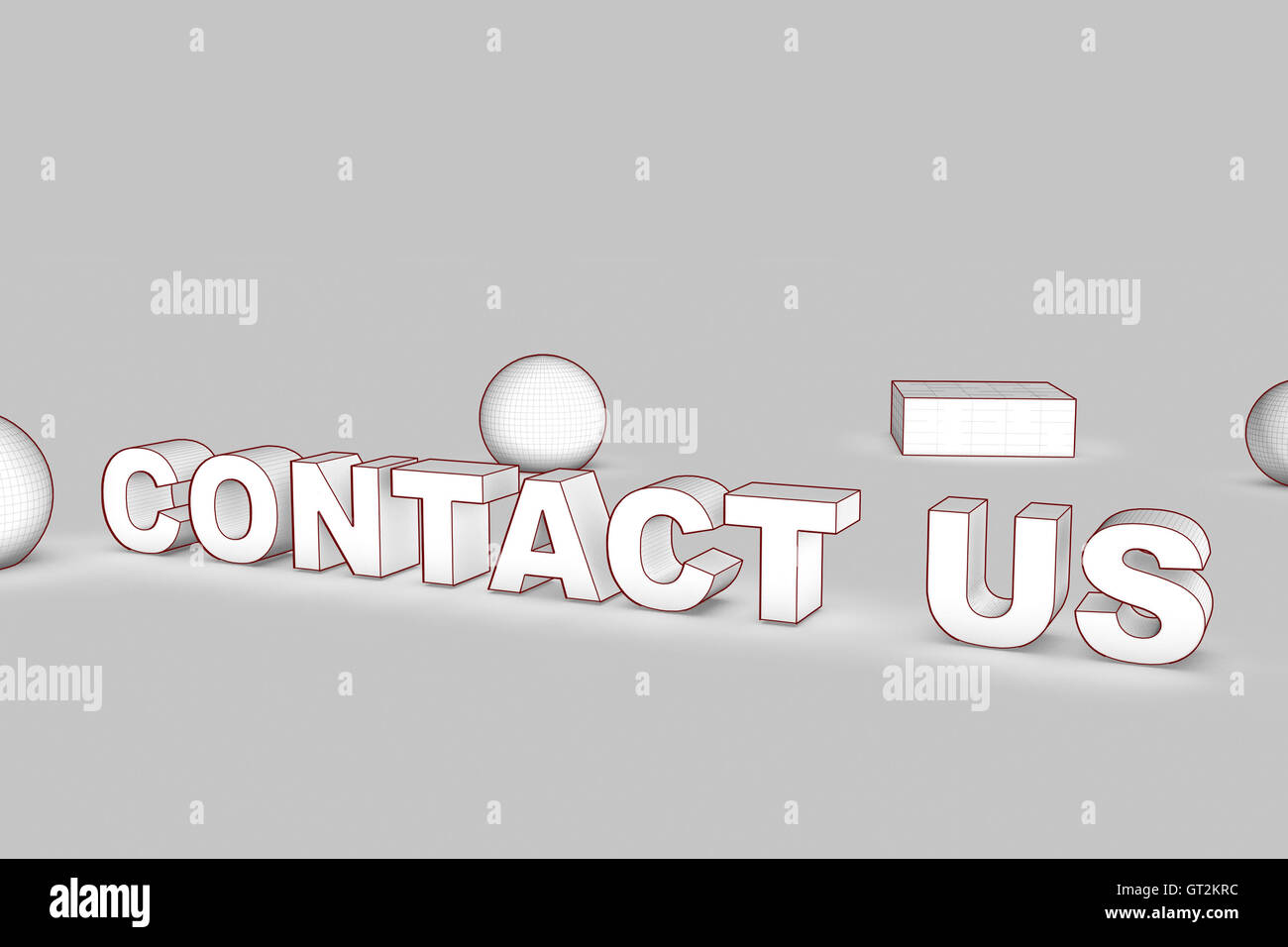 Contactez-nous blanc Banque D'Images