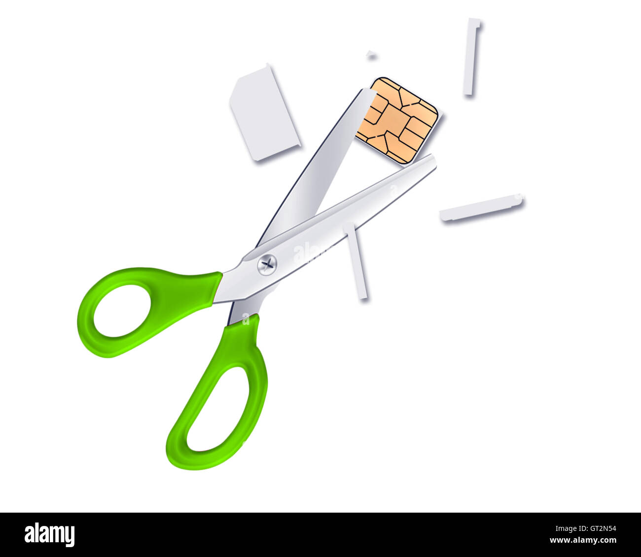 tranches de carte sim Banque D'Images