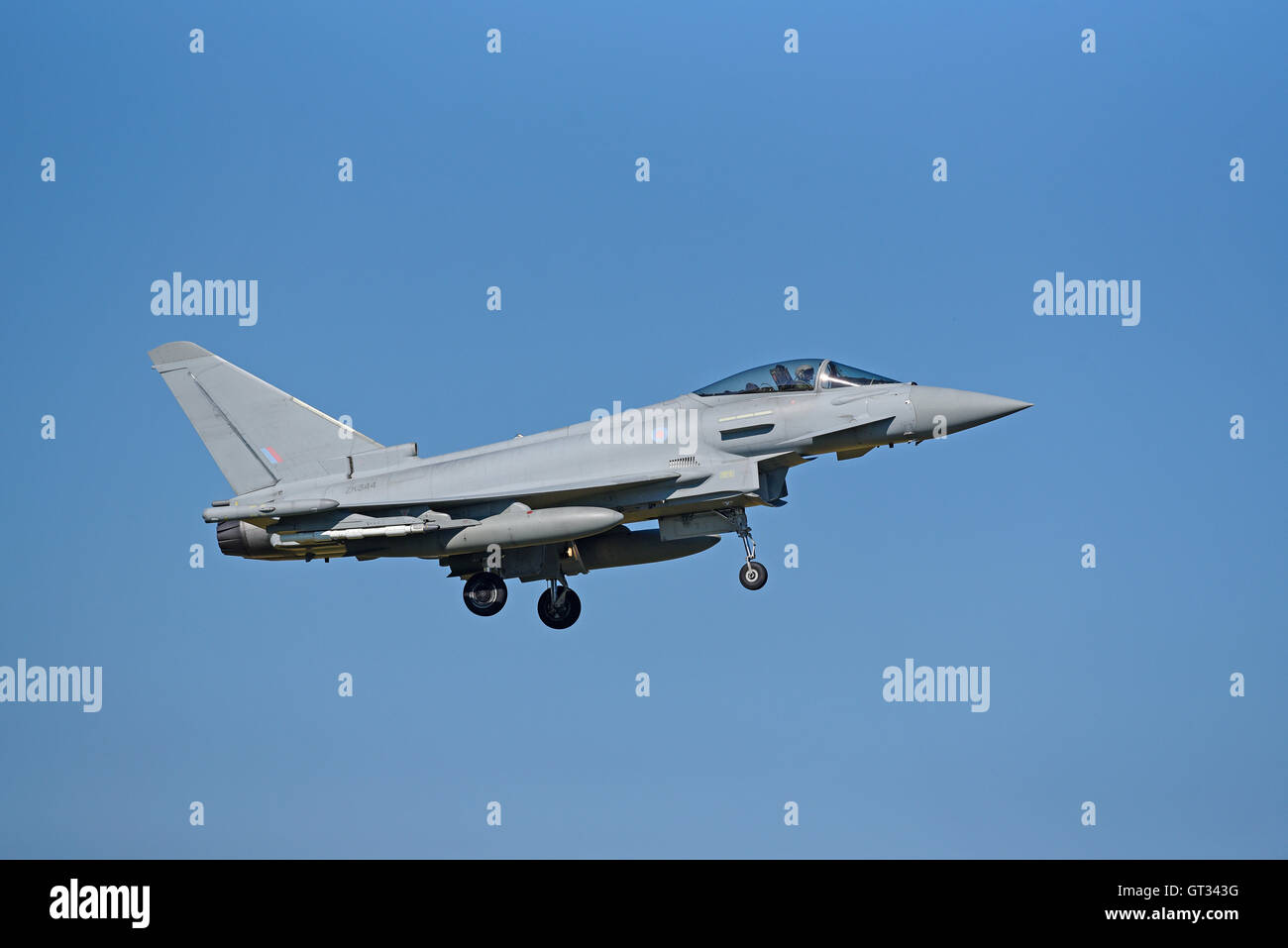 RAF Lossiemouth Eurofighter Typhoon Jet rapide militaire 1960-1969 Série ZK344 Inscription4. 11 234 SCO. Banque D'Images