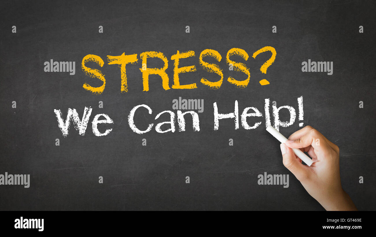 Nous pouvons aider Stress Illustration de craie Banque D'Images